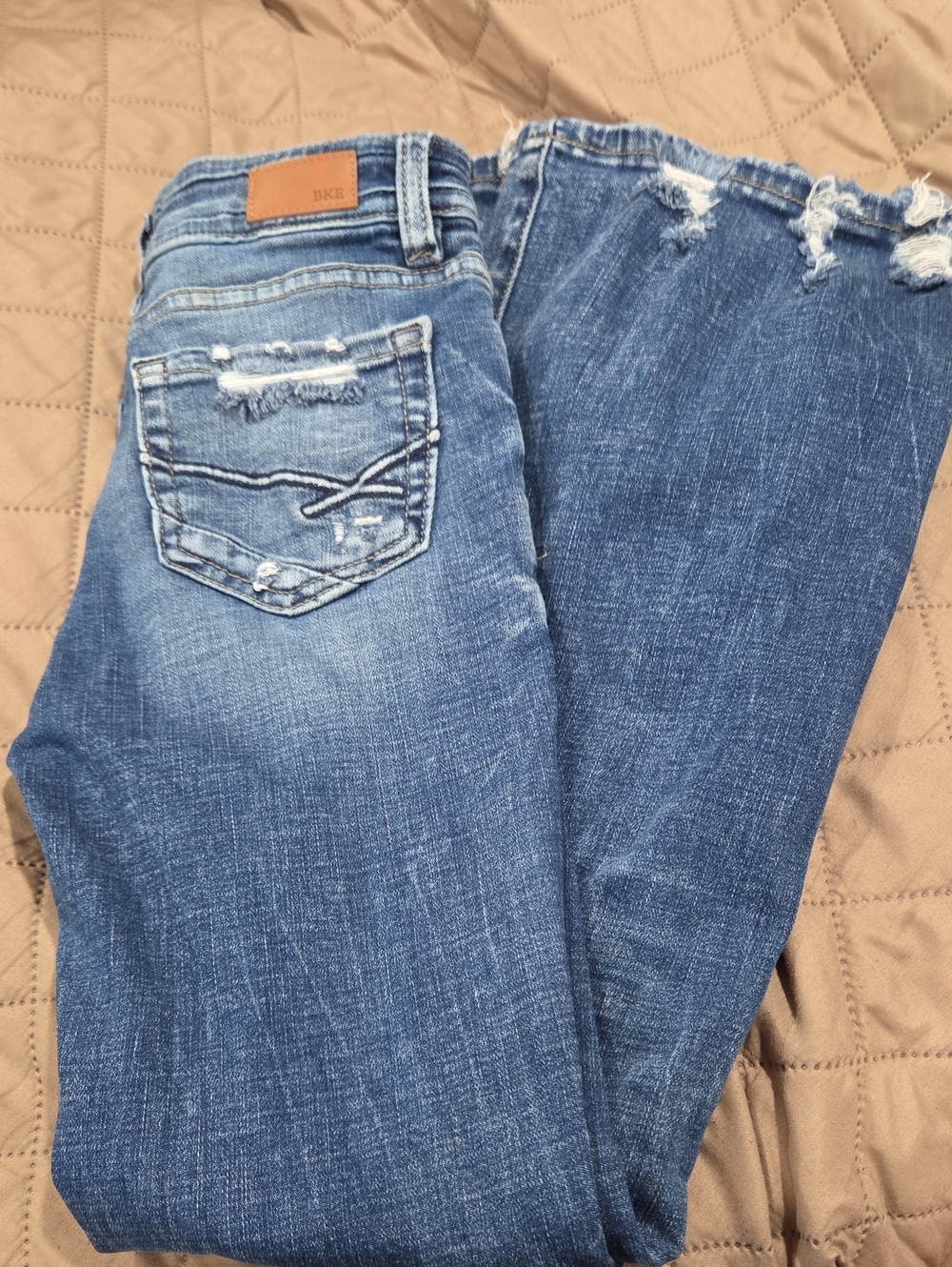BKE  Blue Distressed Boyfriend Jeans